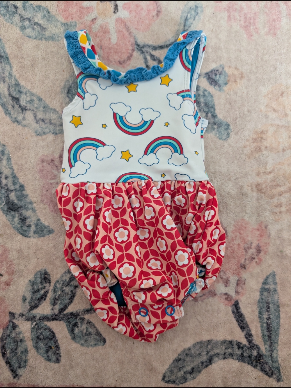 Wildflowers Rainbow And Floral One Piece Swim Suit